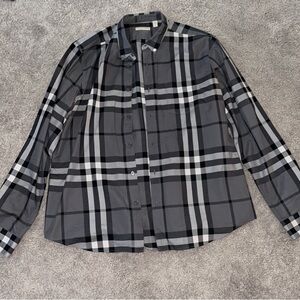 Burberry Black and White Checkered Shirt